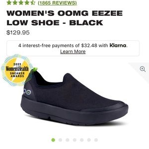 WOMEN'S OOMG EEZEE
LOW SHOE - BLACK. Size 9 and  9 1/2